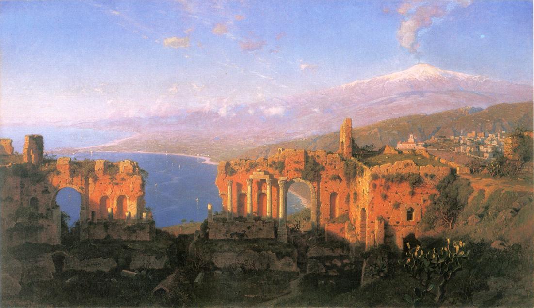 Wikioo.org - The Encyclopedia of Fine Arts - Painting, Artwork by William Stanley Haseltine - Greek Theater at Taormina
