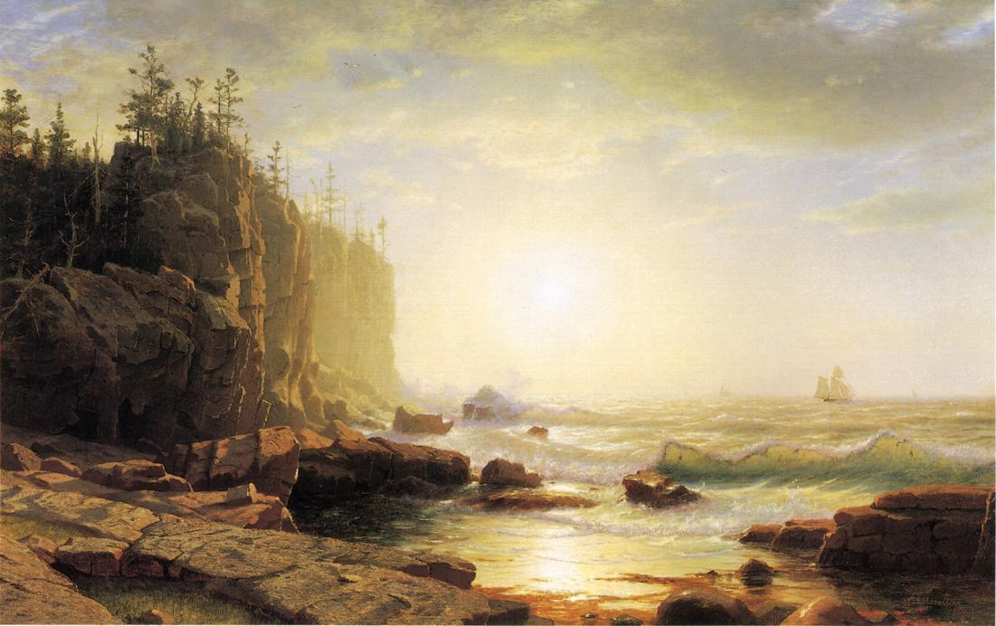 Wikioo.org - The Encyclopedia of Fine Arts - Painting, Artwork by William Stanley Haseltine - Iron-Bound, Coast of Main