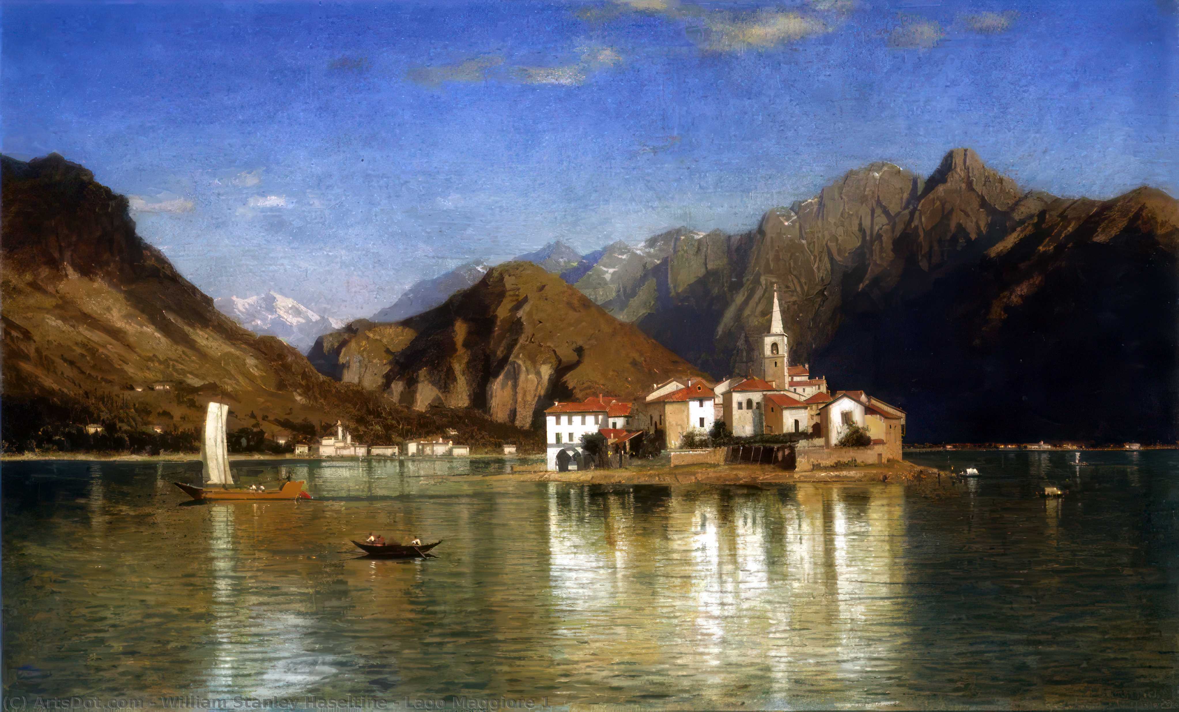 Wikioo.org - The Encyclopedia of Fine Arts - Painting, Artwork by William Stanley Haseltine - Lago Maggiore 1