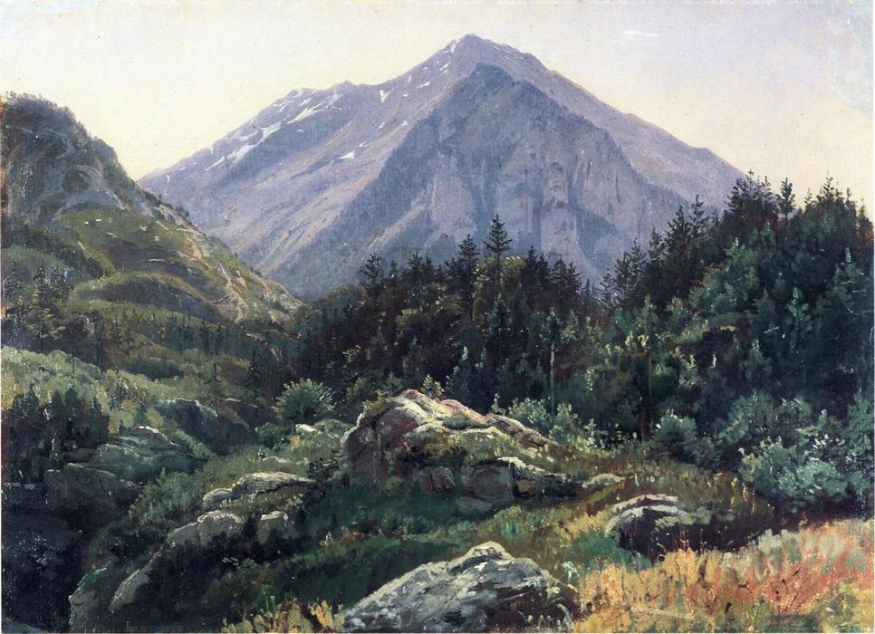 Wikioo.org - The Encyclopedia of Fine Arts - Painting, Artwork by William Stanley Haseltine - Mountain Scenery, Switzerland
