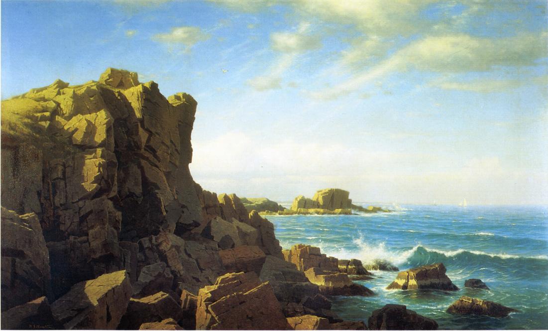 Wikioo.org - สารานุกรมวิจิตรศิลป์ - จิตรกรรม William Stanley Haseltine - Nahant Rocks