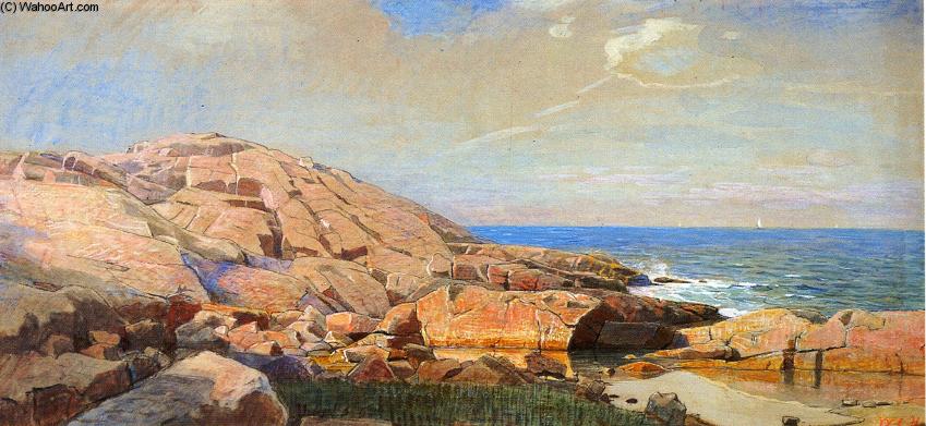 Wikioo.org - The Encyclopedia of Fine Arts - Painting, Artwork by William Stanley Haseltine - Rocky Coast of New England