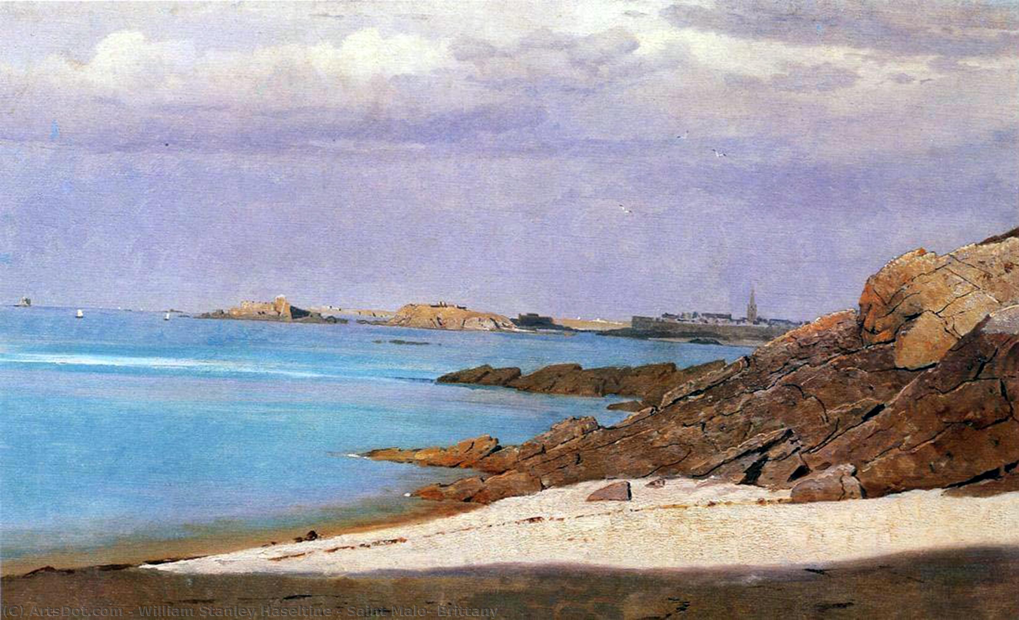 Wikioo.org - The Encyclopedia of Fine Arts - Painting, Artwork by William Stanley Haseltine - Saint Malo, Brittany