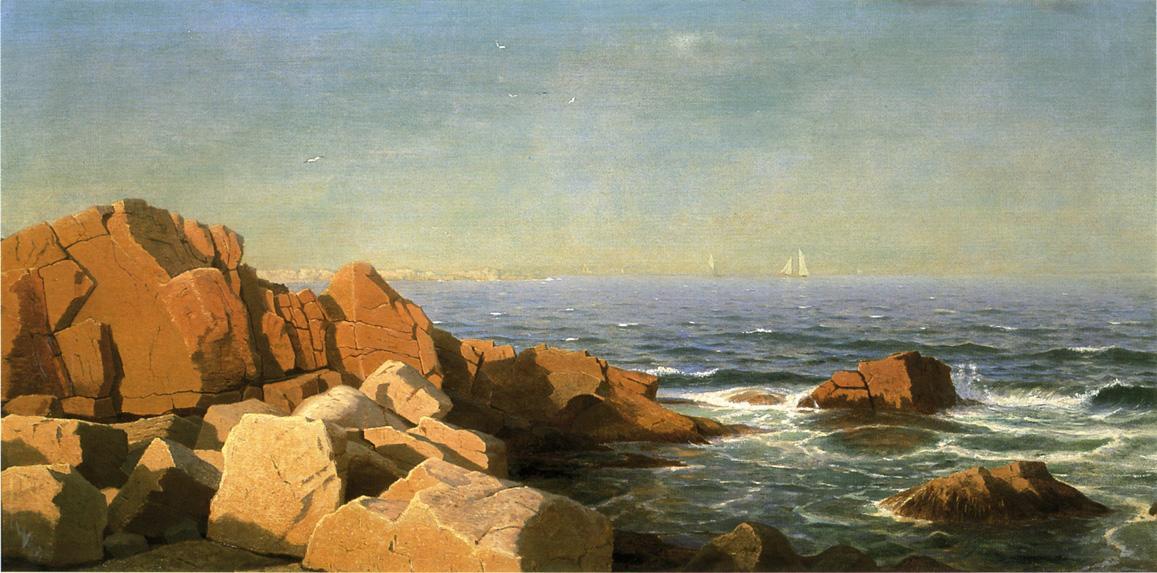Wikioo.org - The Encyclopedia of Fine Arts - Painting, Artwork by William Stanley Haseltine - Sunny Afternoon, Newport, Rhode Island