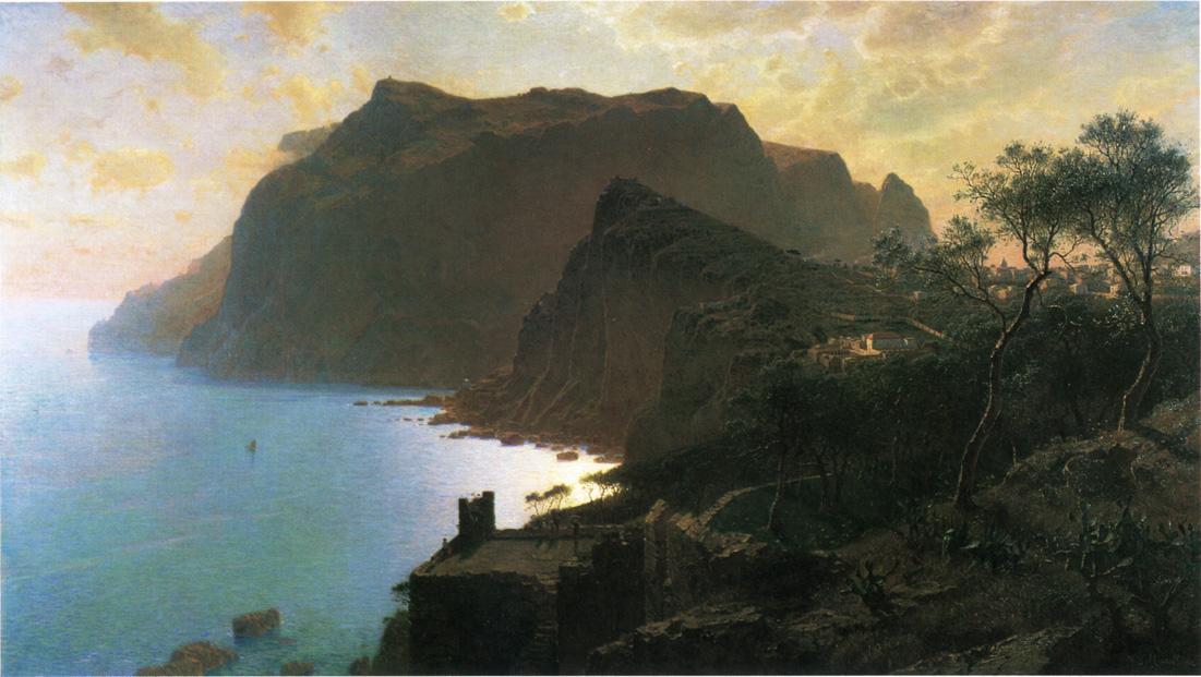 Wikioo.org - The Encyclopedia of Fine Arts - Painting, Artwork by William Stanley Haseltine - The Sea from Capri