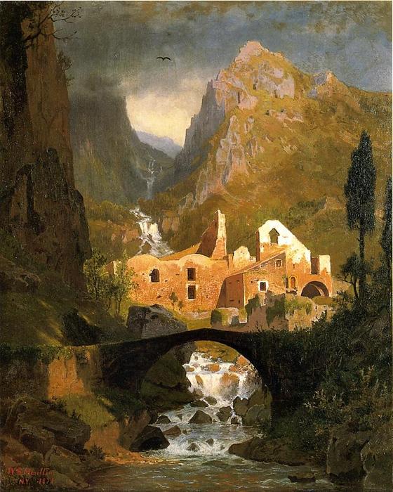 Wikioo.org - The Encyclopedia of Fine Arts - Painting, Artwork by William Stanley Haseltine - Valle dei Molini - Amalfi