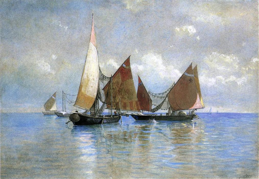 Wikioo.org - The Encyclopedia of Fine Arts - Painting, Artwork by William Stanley Haseltine - Venetian Fishing Boats