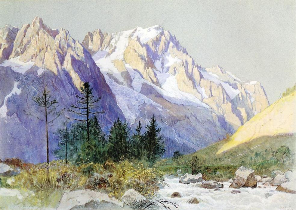 Wikioo.org - The Encyclopedia of Fine Arts - Painting, Artwork by William Stanley Haseltine - Wetterhorn from Grindelwald, Switzerland