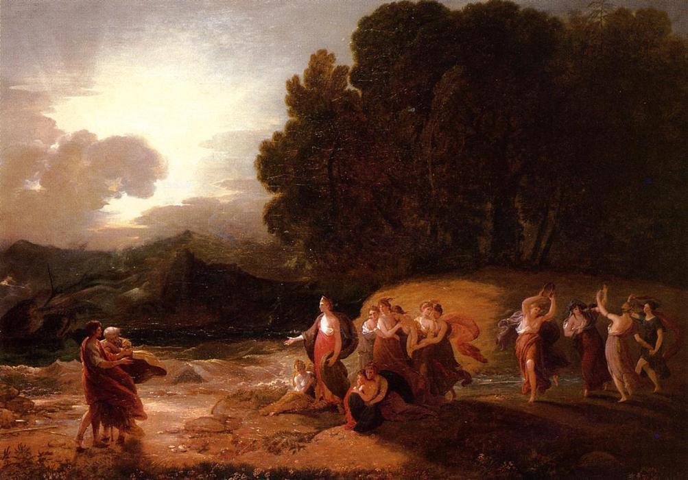 WikiOO.org - אנציקלופדיה לאמנויות יפות - ציור, יצירות אמנות Benjamin West - Calypso's Reception of Telemachus and Me