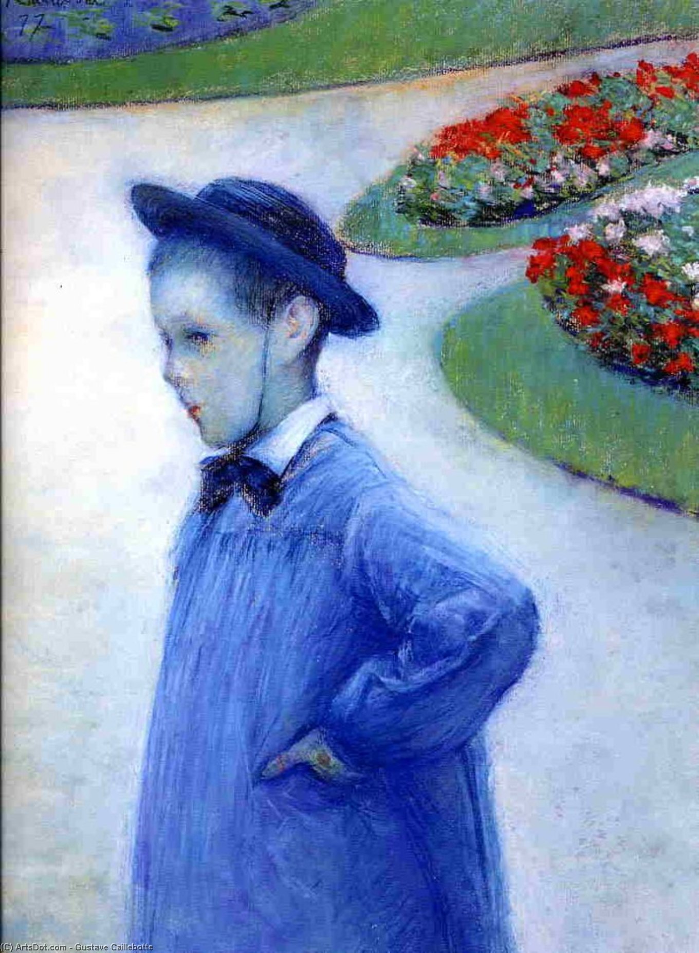 WikiOO.org - Encyclopedia of Fine Arts - Lukisan, Artwork Gustave Caillebotte - Camille Daurelle in the Park at Yerres