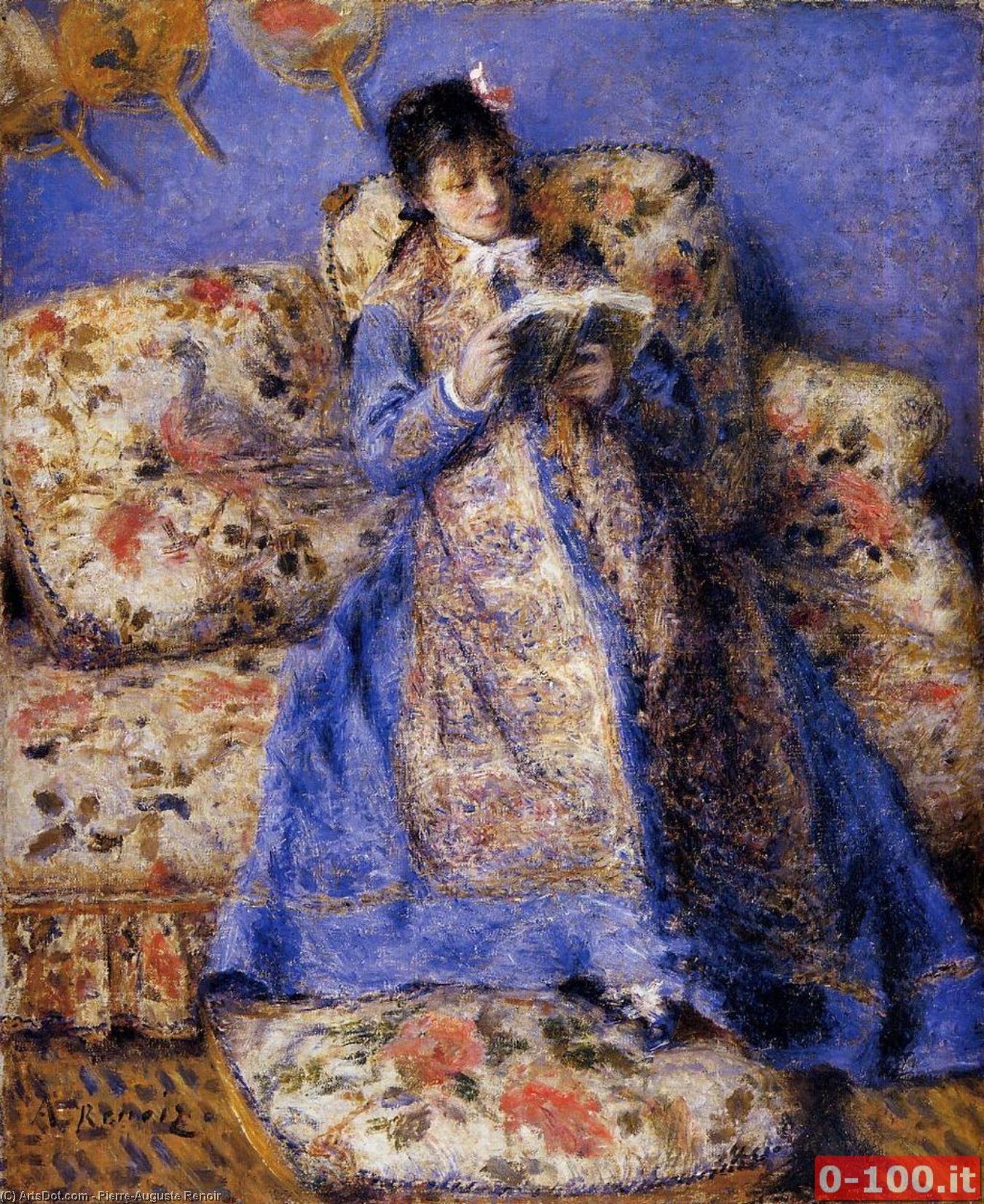 WikiOO.org - Encyclopedia of Fine Arts - Maleri, Artwork Pierre-Auguste Renoir - Camille Monet Reading