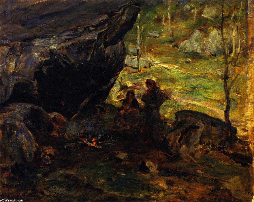 Wikioo.org - สารานุกรมวิจิตรศิลป์ - จิตรกรรม James Guthrie - The Camp in the Woods
