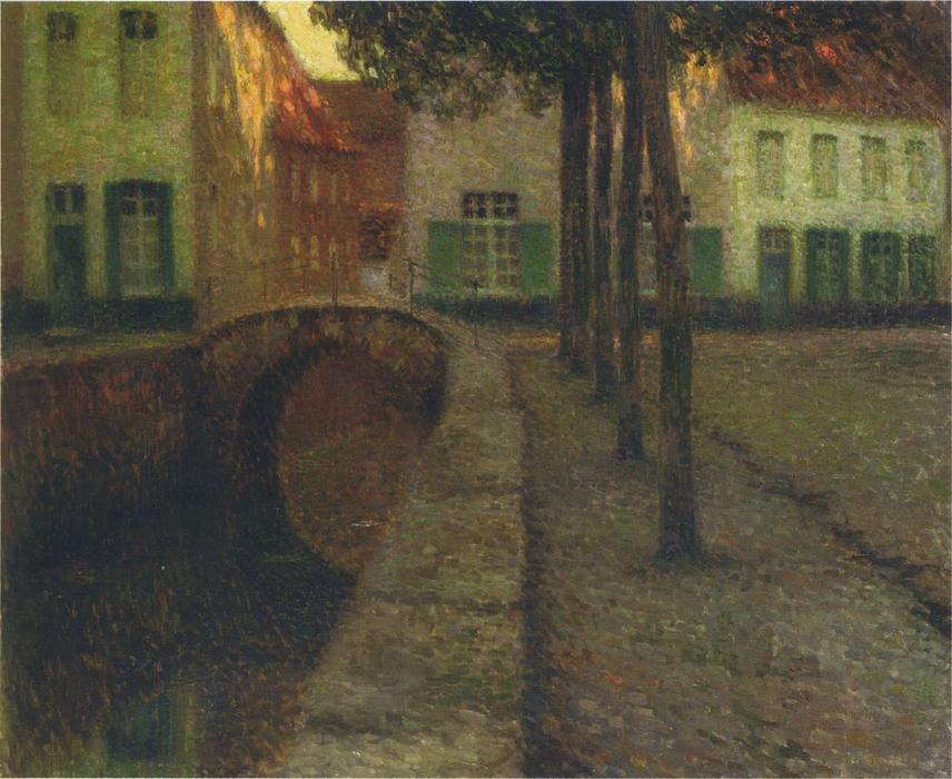 Wikioo.org - The Encyclopedia of Fine Arts - Painting, Artwork by Henri Eugène Augustin Le Sidaner - The Canal