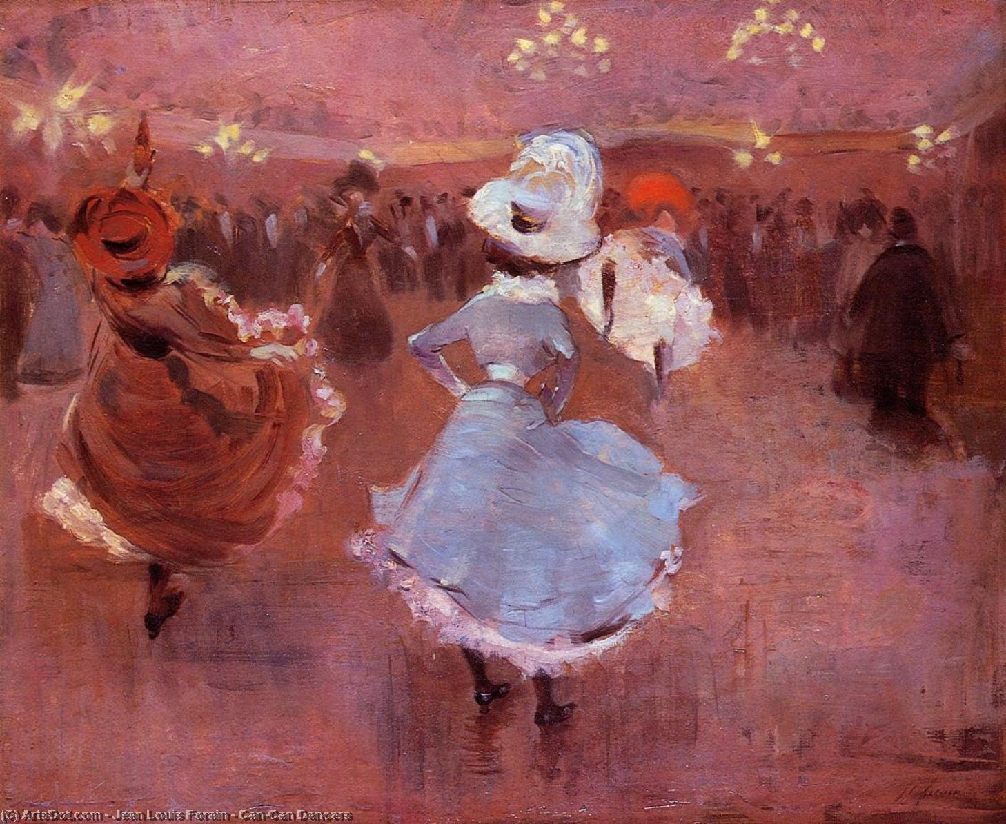Wikioo.org - Bách khoa toàn thư về mỹ thuật - Vẽ tranh, Tác phẩm nghệ thuật Jean Louis Forain - Can-Can Dancers