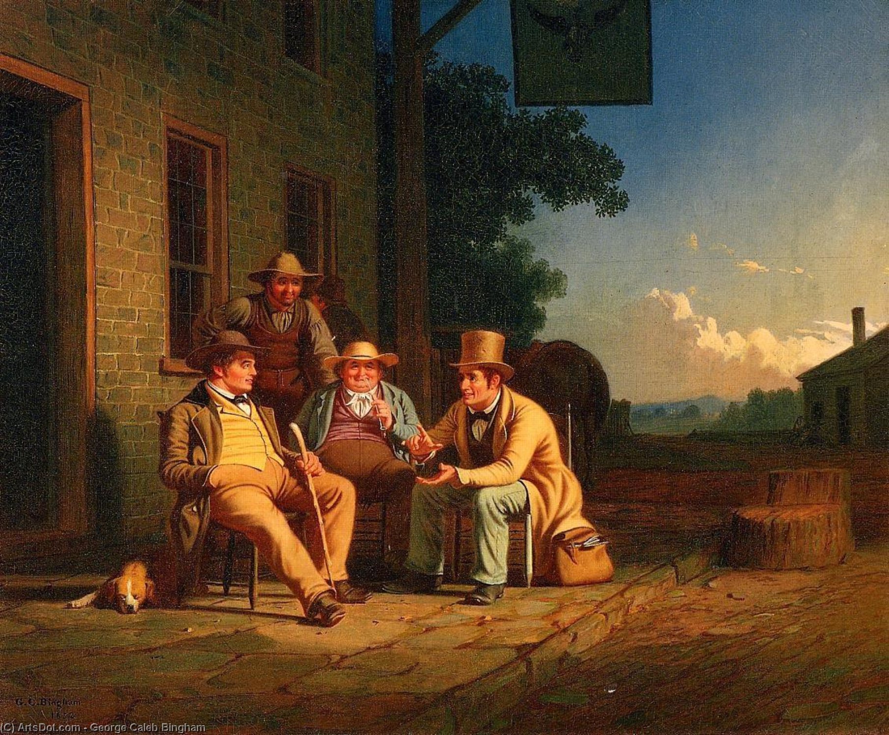 Wikioo.org - The Encyclopedia of Fine Arts - Painting, Artwork by George Caleb Bingham - Canvassing for a Vote