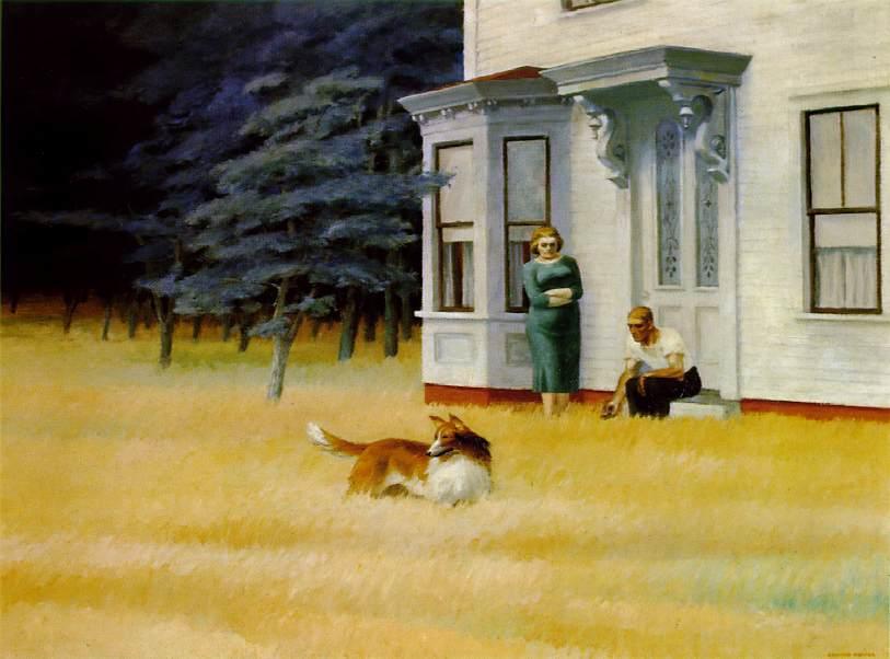 WikiOO.org - Enciclopédia das Belas Artes - Pintura, Arte por Edward Hopper - Cape Cod Evening