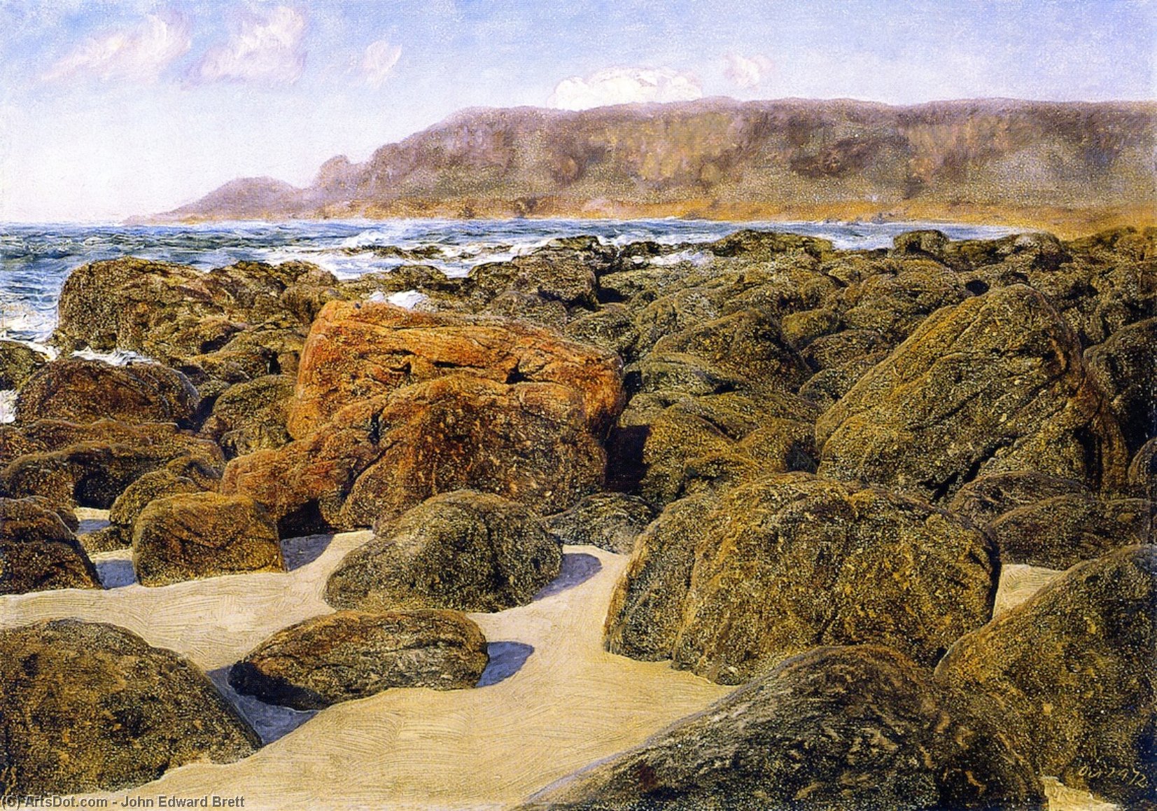 Wikioo.org - The Encyclopedia of Fine Arts - Painting, Artwork by John Edward Brett - Cape Cornwall from Whitesand Bay