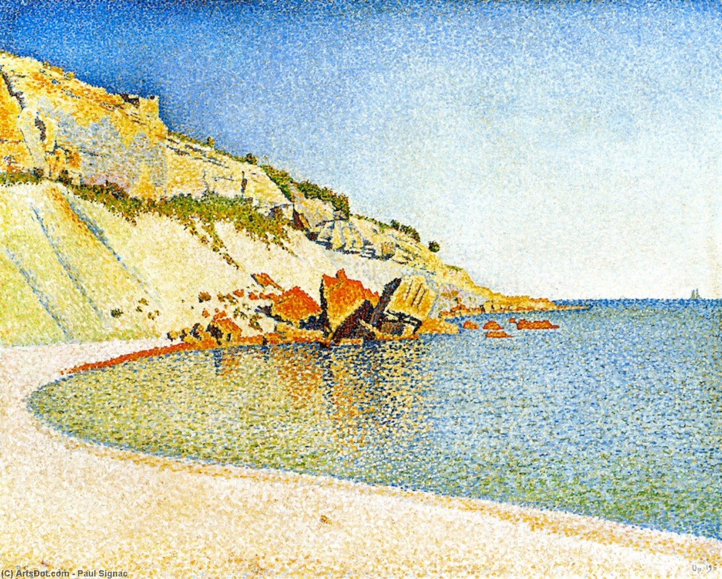 Wikioo.org - The Encyclopedia of Fine Arts - Painting, Artwork by Paul Signac - Cap Lombard, Cassis, Opus 196