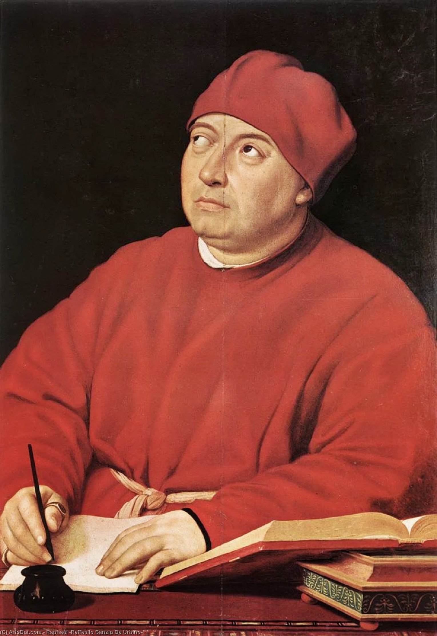 Wikioo.org - Die Enzyklopädie bildender Kunst - Malerei, Kunstwerk von Raphael (Raffaello Sanzio Da Urbino) - Kardinal tommaso inghirami