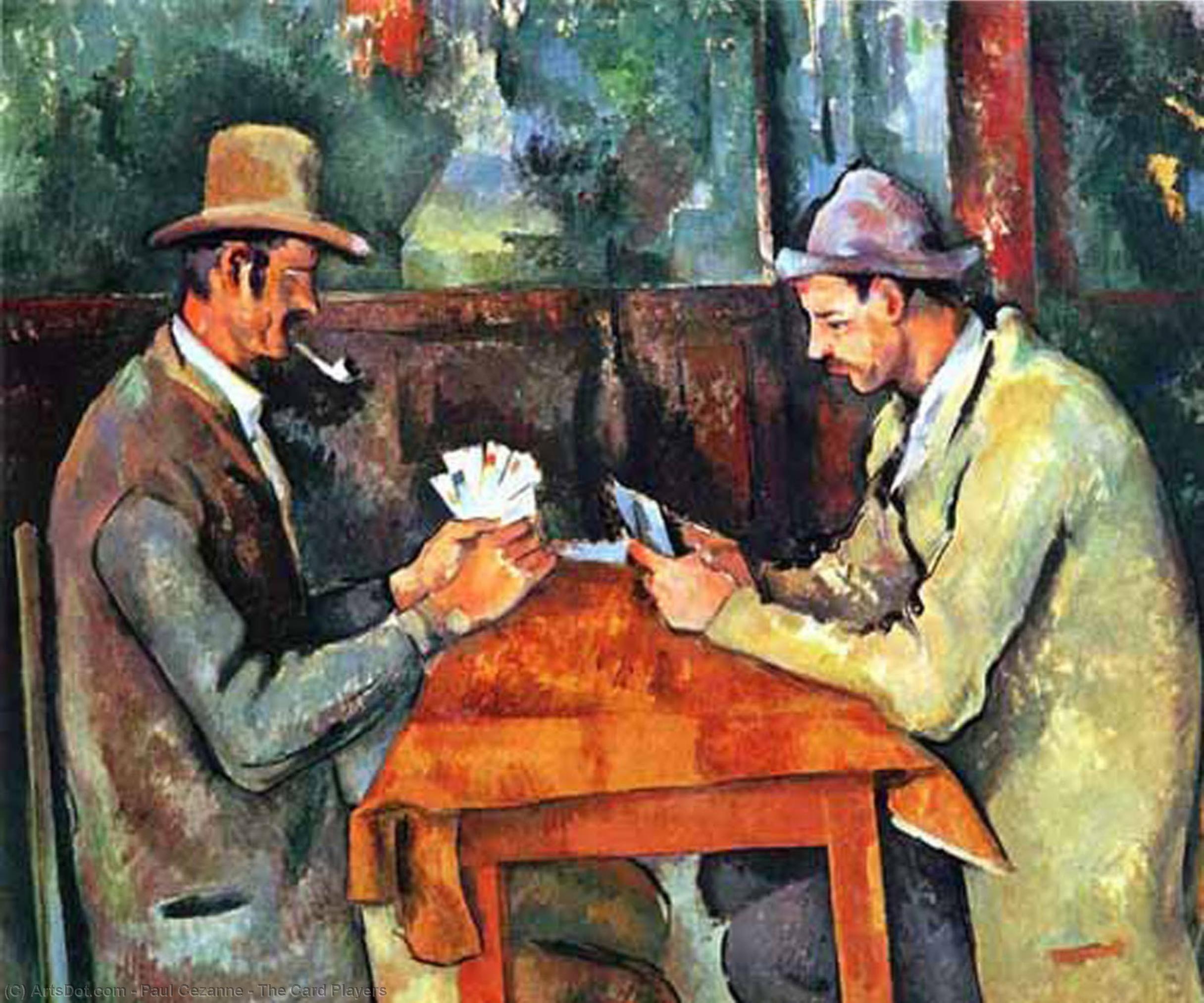 Wikoo.org - موسوعة الفنون الجميلة - اللوحة، العمل الفني Paul Cezanne - The Card Players
