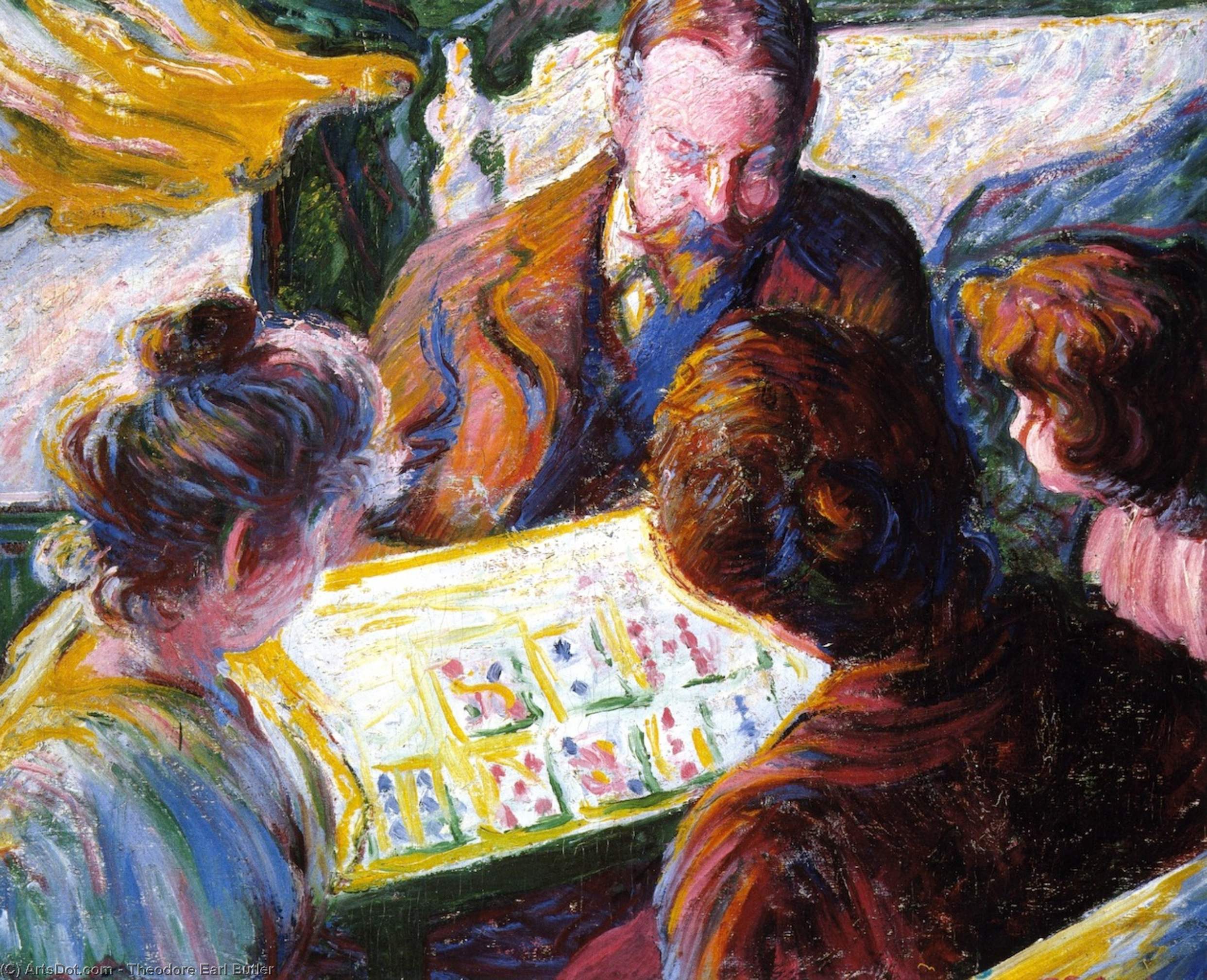 Wikioo.org - The Encyclopedia of Fine Arts - Painting, Artwork by Theodore Earl Butler - The Cards Players