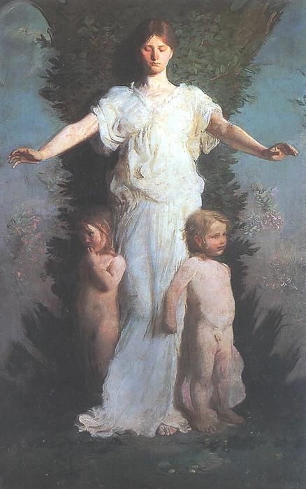 Wikioo.org - The Encyclopedia of Fine Arts - Painting, Artwork by Abbott Handerson Thayer - Caritas