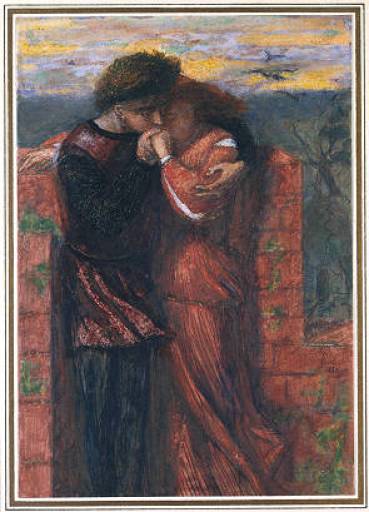 Wikioo.org - The Encyclopedia of Fine Arts - Painting, Artwork by Dante Gabriel Rossetti - Carlisle Wall (also known as The Lovers)