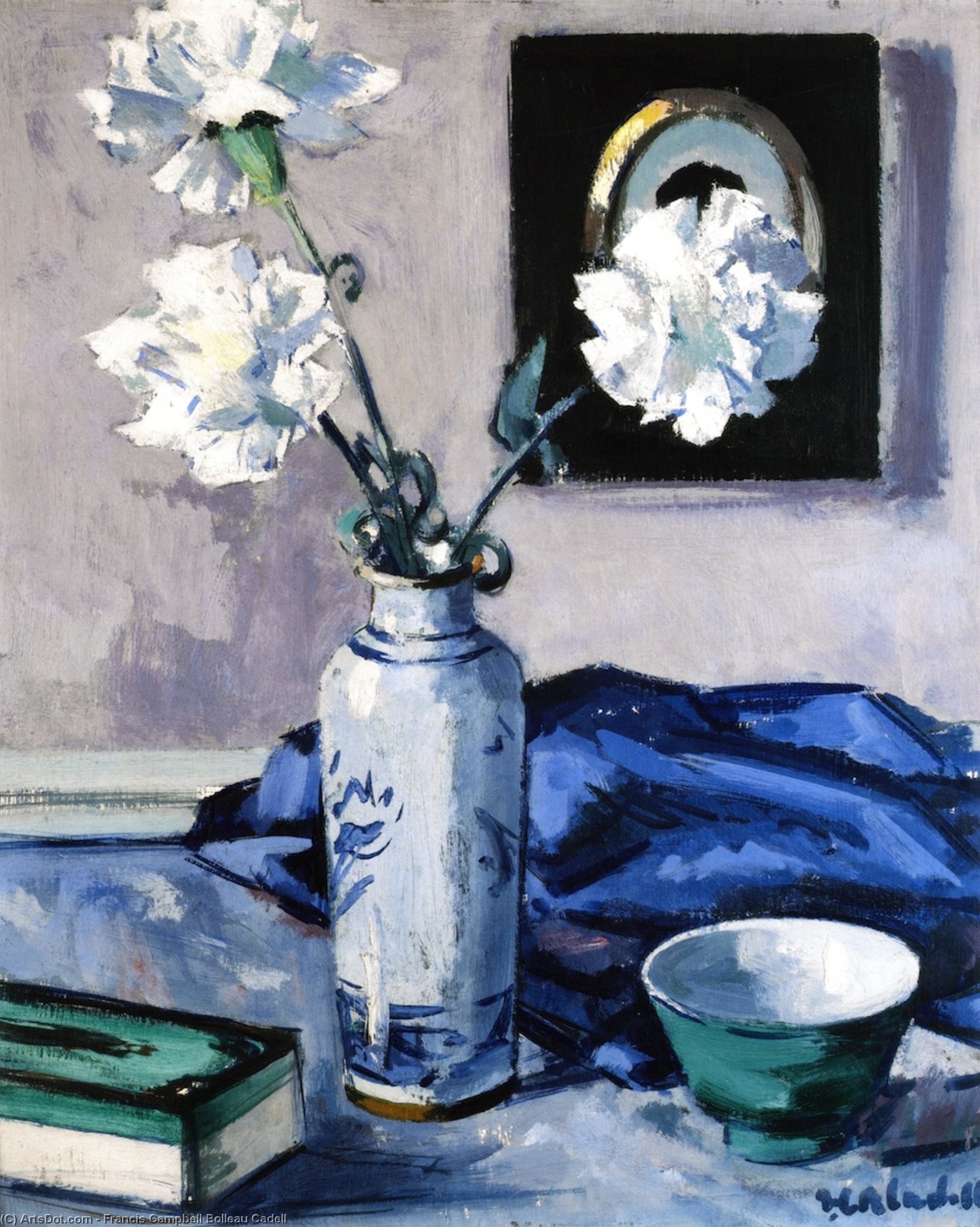 Wikioo.org - The Encyclopedia of Fine Arts - Painting, Artwork by Francis Campbell Boileau Cadell - Carnations