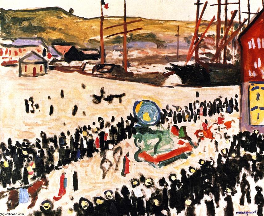 WikiOO.org – 美術百科全書 - 繪畫，作品 Albert Marquet - 狂欢节上海滩（亦称嘉年华费康）