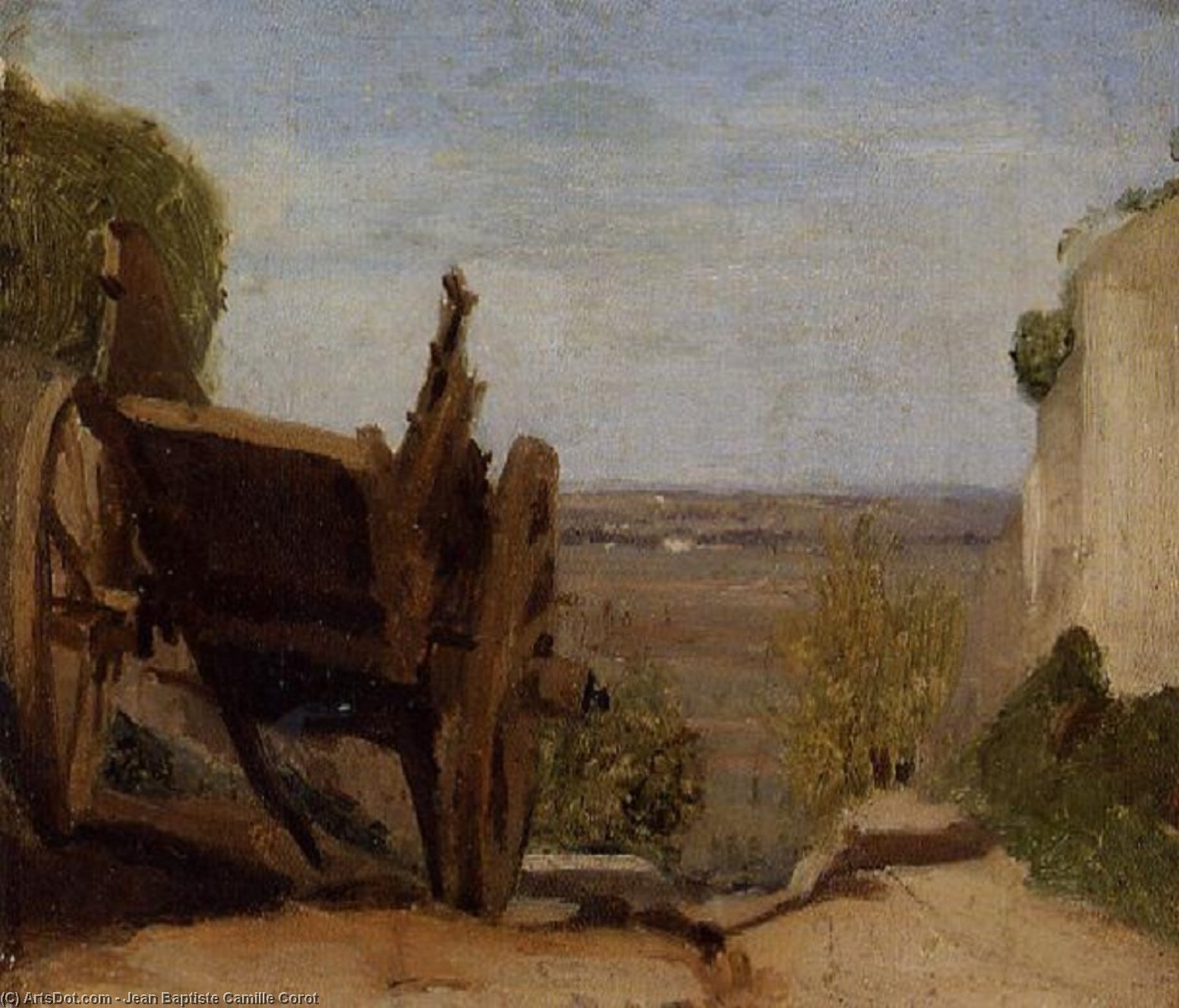 Wikioo.org - Bách khoa toàn thư về mỹ thuật - Vẽ tranh, Tác phẩm nghệ thuật Jean Baptiste Camille Corot - The Cart