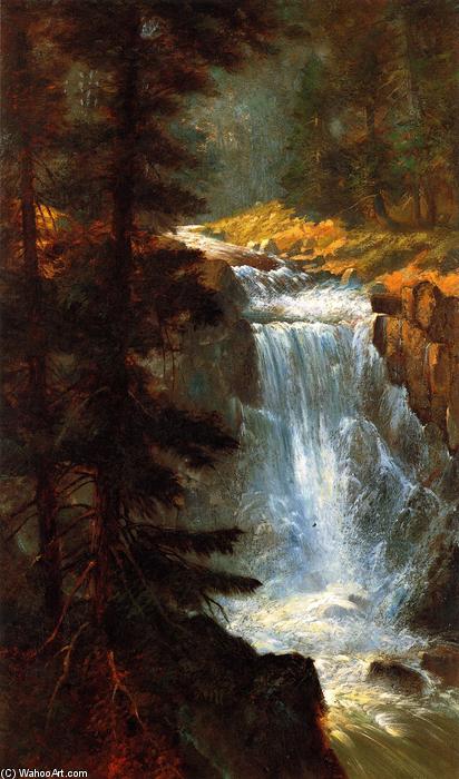 Wikioo.org - The Encyclopedia of Fine Arts - Painting, Artwork by Edwin Deakin - Cascade Falls near Lake Tahoe