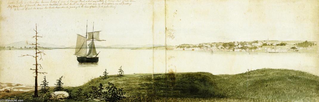 Wikioo.org - สารานุกรมวิจิตรศิลป์ - จิตรกรรม Fitz Hugh Lane - Castine Harbor and Town