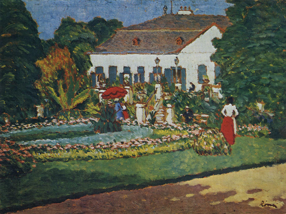 Wikioo.org – L'Encyclopédie des Beaux Arts - Peinture, Oeuvre de Jozsef Rippl Ronai - Château dans Körtvelyes
