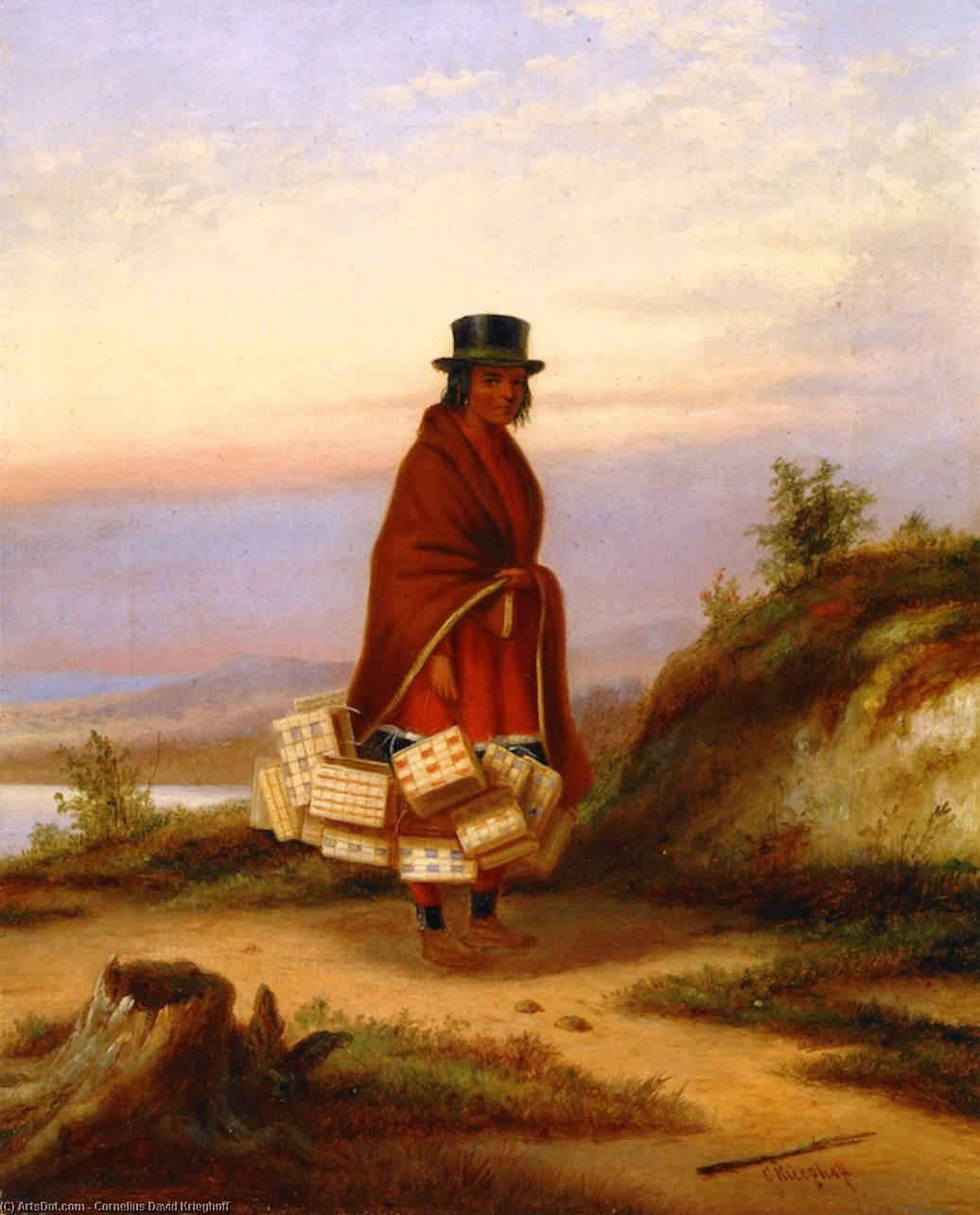 Wikioo.org - The Encyclopedia of Fine Arts - Painting, Artwork by Cornelius David Krieghoff - A Caughnawage Woman