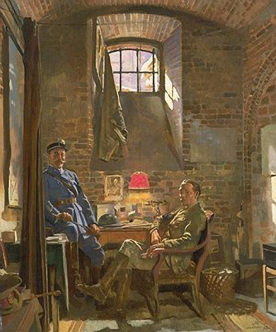 Wikioo.org - The Encyclopedia of Fine Arts - Painting, Artwork by William Newenham Montague Orpen - Cellar, Amiens