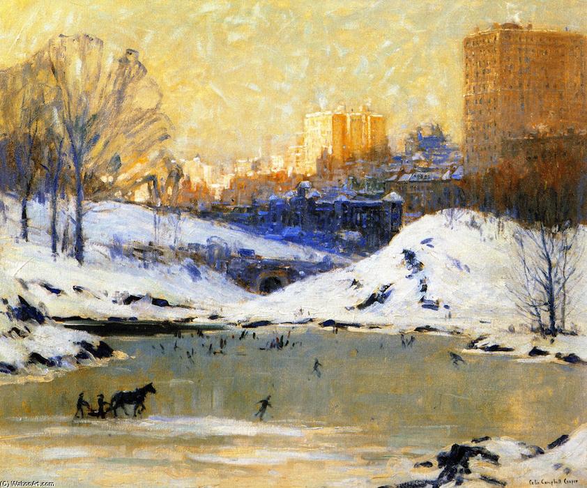 WikiOO.org – 美術百科全書 - 繪畫，作品 Colin Campbell Cooper -  中央  公园 在 冬天