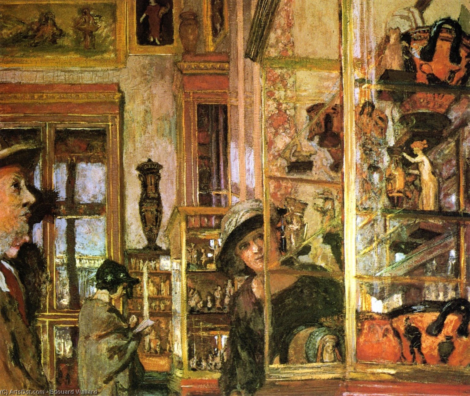 Wikioo.org - The Encyclopedia of Fine Arts - Painting, Artwork by Jean Edouard Vuillard - Ceramics (also known as Display Cases in the Louvre)