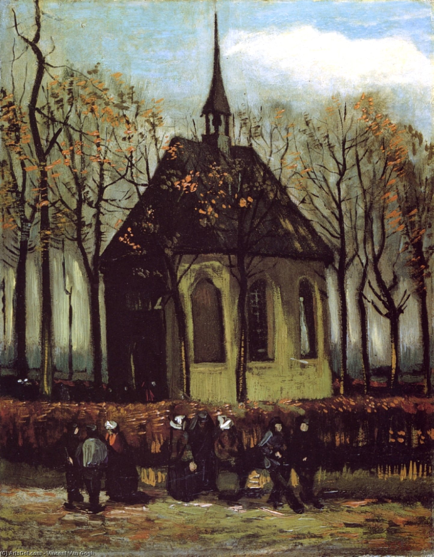 Wikioo.org - The Encyclopedia of Fine Arts - Painting, Artwork by Vincent Van Gogh - Chapel at Nuenen