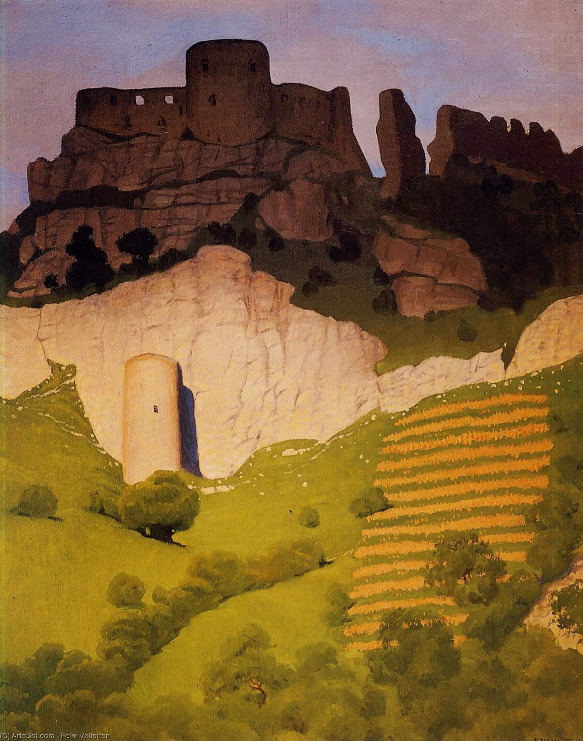 WikiOO.org - Encyclopedia of Fine Arts - Maleri, Artwork Felix Vallotton - Chateau Gaillard at Andelys