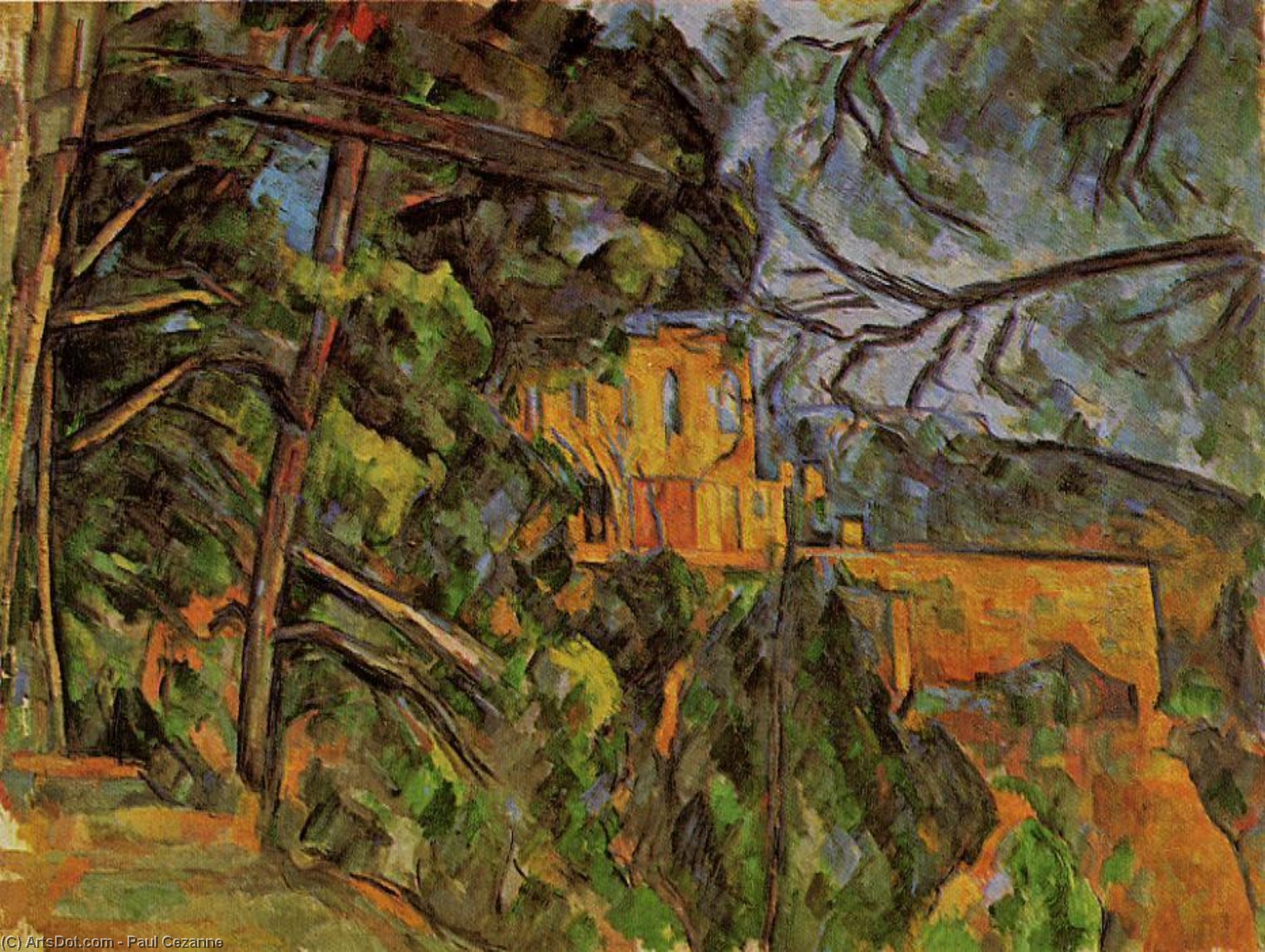 WikiOO.org - Εγκυκλοπαίδεια Καλών Τεχνών - Ζωγραφική, έργα τέχνης Paul Cezanne - Chateau Noir