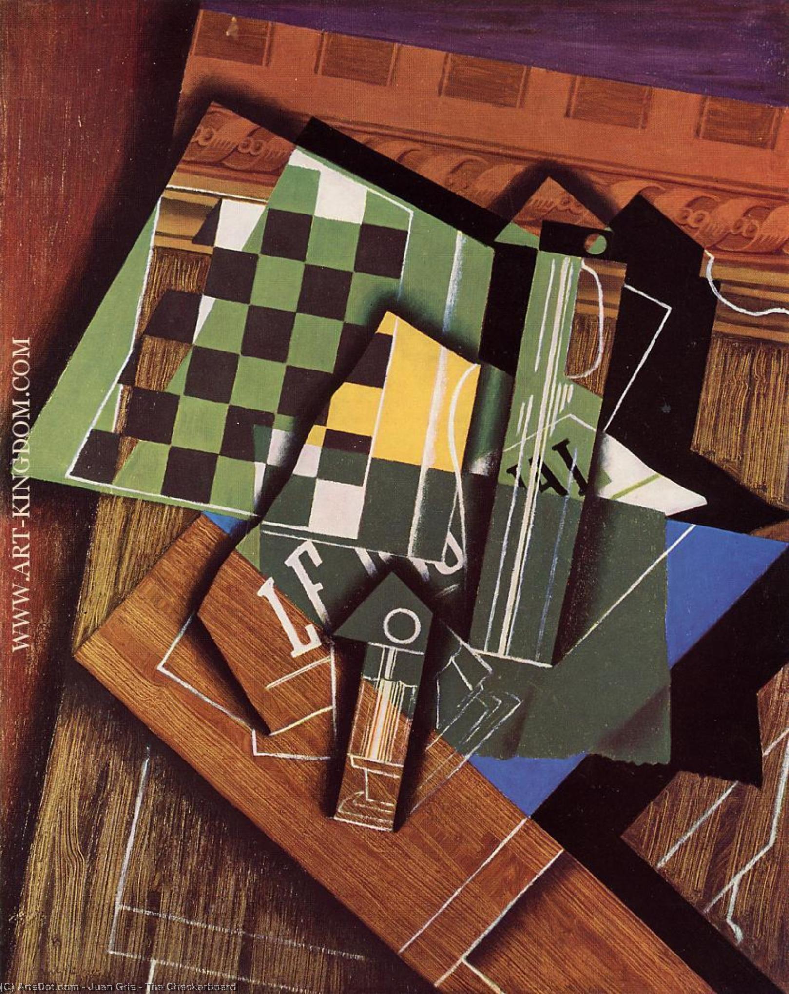 Wikioo.org - The Encyclopedia of Fine Arts - Painting, Artwork by Juan Gris - The Checkerboard