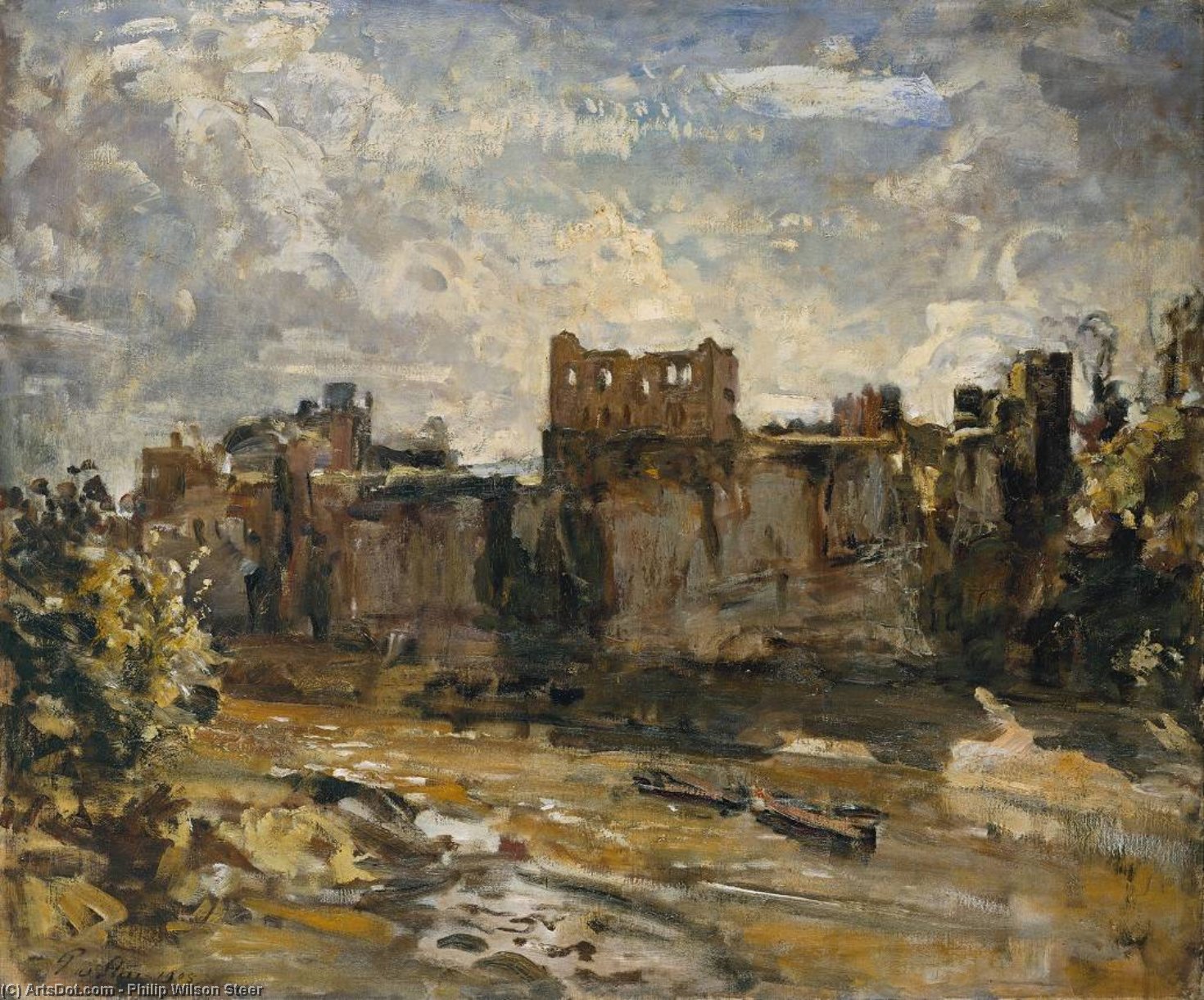 WikiOO.org - Encyclopedia of Fine Arts - Maľba, Artwork Philip Wilson Steer - Chepstow Castle