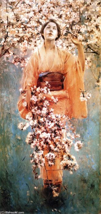 Wikioo.org - สารานุกรมวิจิตรศิลป์ - จิตรกรรม Robert Frederick Blum - Cherry Blossoms