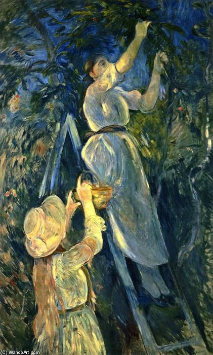WikiOO.org - دایره المعارف هنرهای زیبا - نقاشی، آثار هنری Berthe Morisot - The Cherry Tree