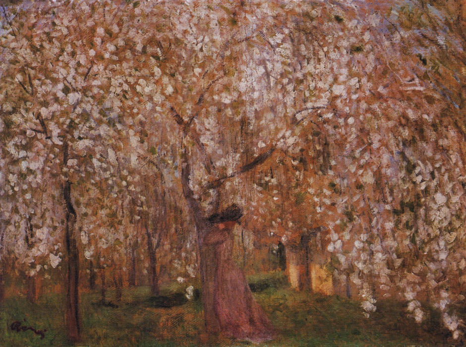 WikiOO.org - Encyclopedia of Fine Arts - Maľba, Artwork Jozsef Rippl Ronai - Cherry tree blooms
