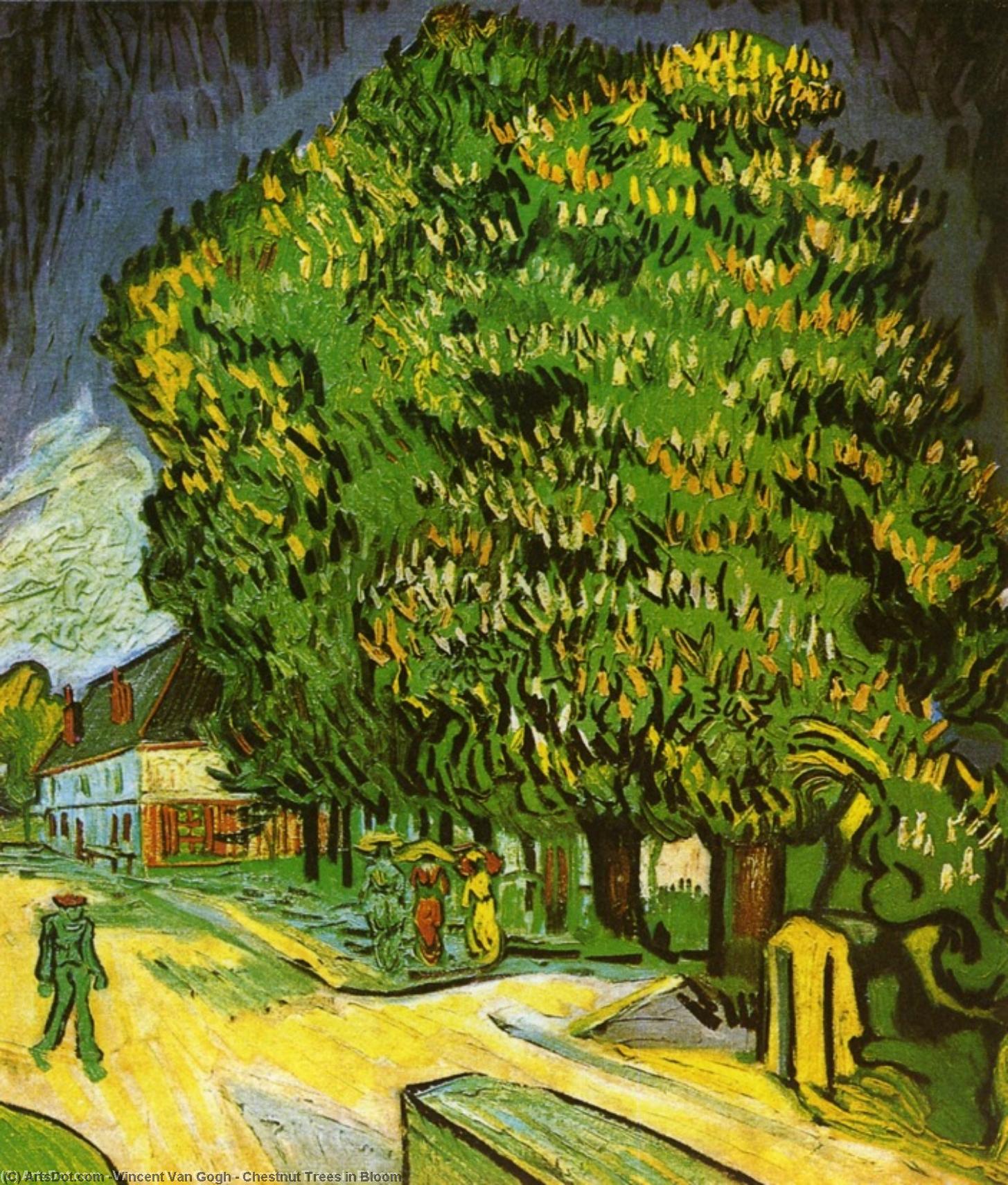 Wikioo.org - The Encyclopedia of Fine Arts - Painting, Artwork by Vincent Van Gogh - Chestnut Trees in Bloom