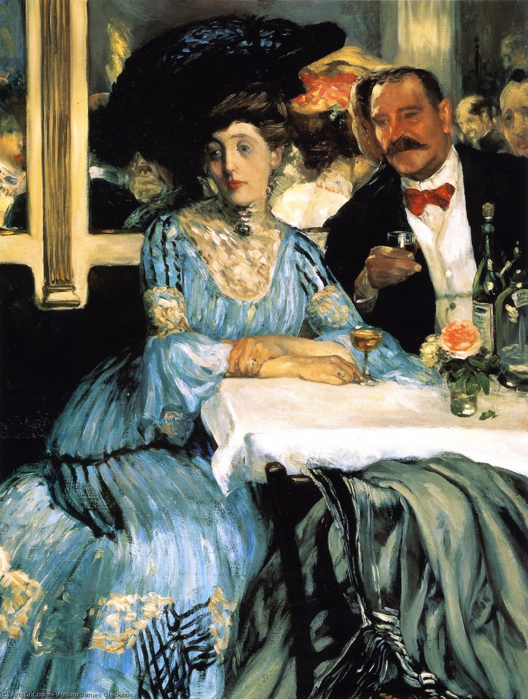 Wikioo.org - The Encyclopedia of Fine Arts - Painting, Artwork by William James Glackens - Chez Mouquin