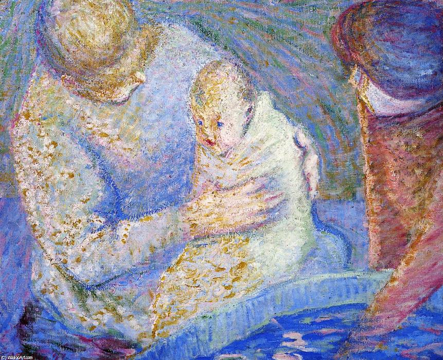 WikiOO.org - Encyclopedia of Fine Arts - Lukisan, Artwork Theodore Earl Butler - The Child Bathing