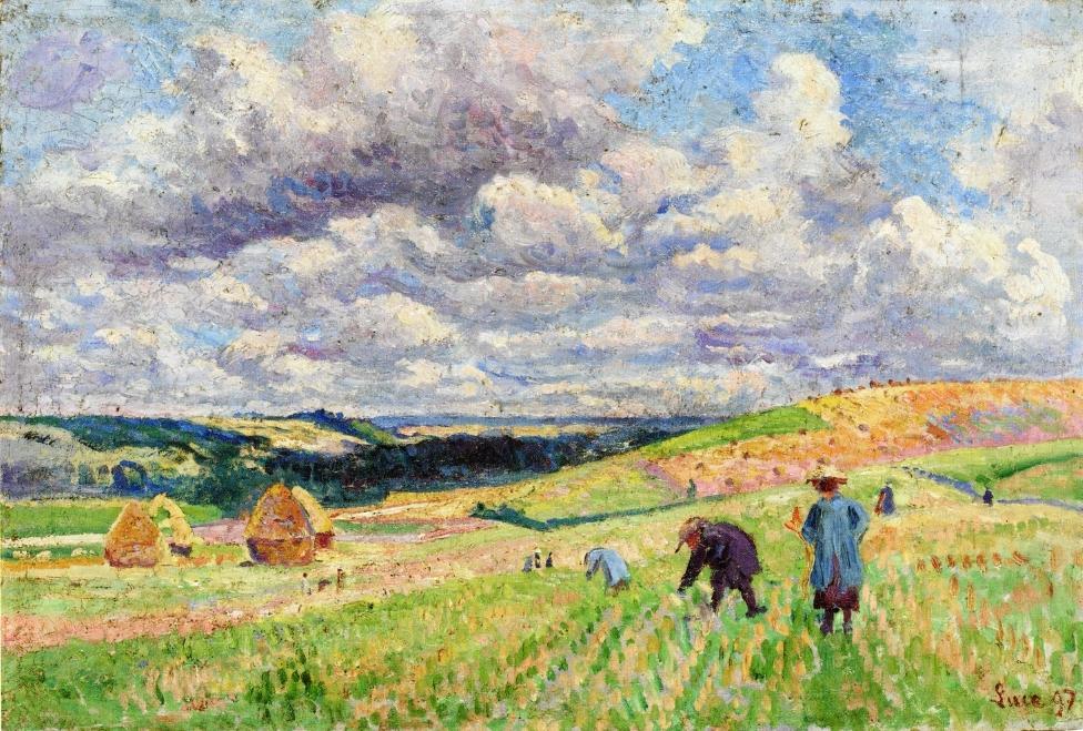 Wikioo.org – L'Encyclopédie des Beaux Arts - Peinture, Oeuvre de Maximilien Luce - enfants dans le champs