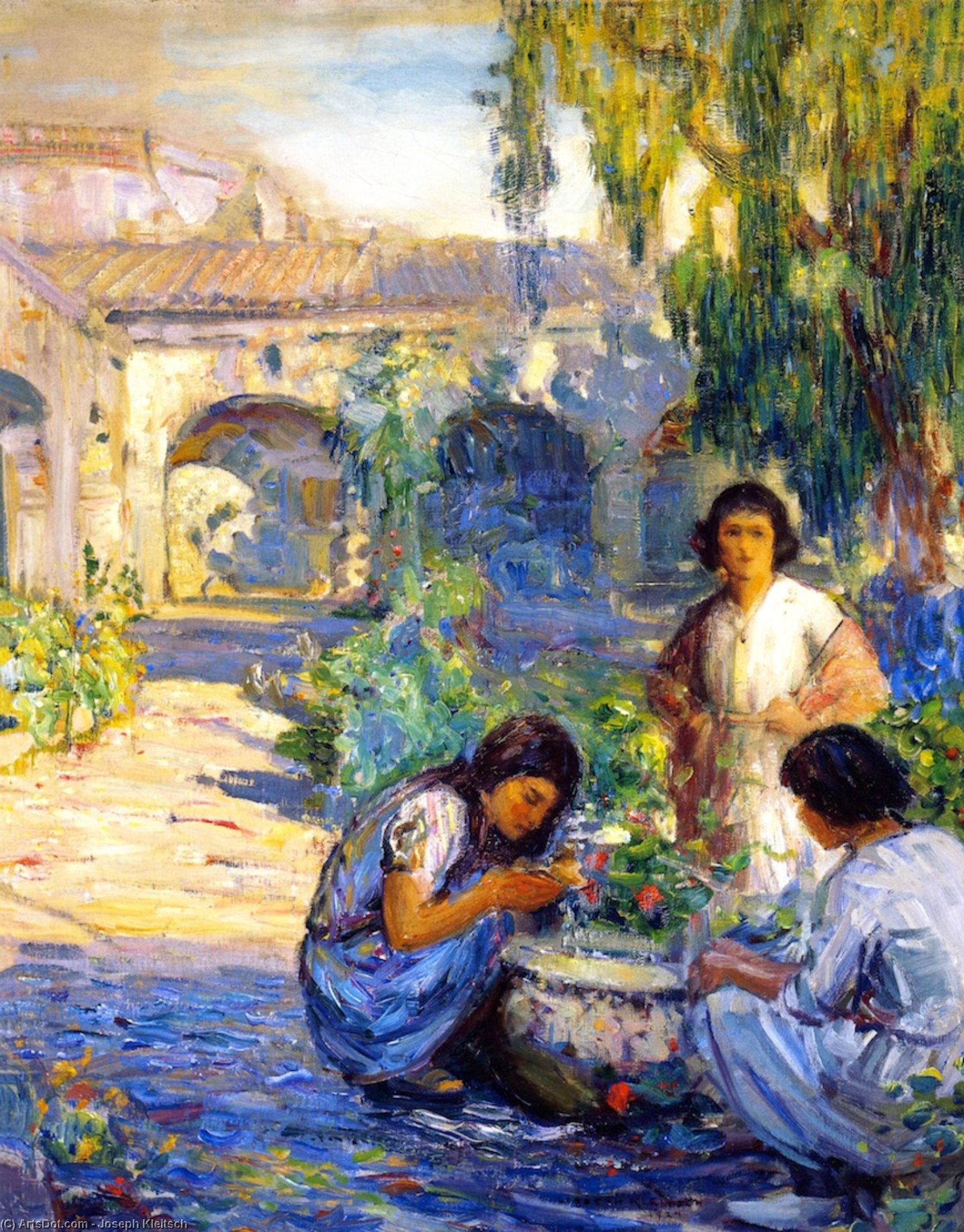 Wikioo.org - The Encyclopedia of Fine Arts - Painting, Artwork by Joseph Kleitsch - Children of Capistrano
